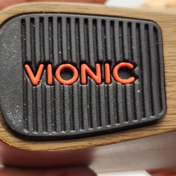 Vionic Radia Sandal Shoe 2" Wedge Heel Brown Cork Adjustable Women's 6 Slip On - Picture 14 of 16